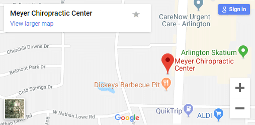 Map of Arlington TX Chiropractors