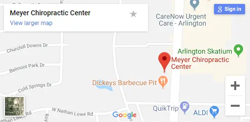 Map of Arlington TX Chiropractors